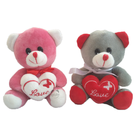 18cm Mini Teddy Bear With Love Heart For Valentines Day