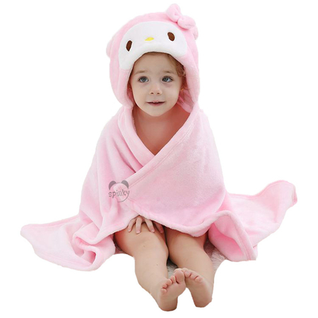 Pink Princess Baby Blanket With Hood