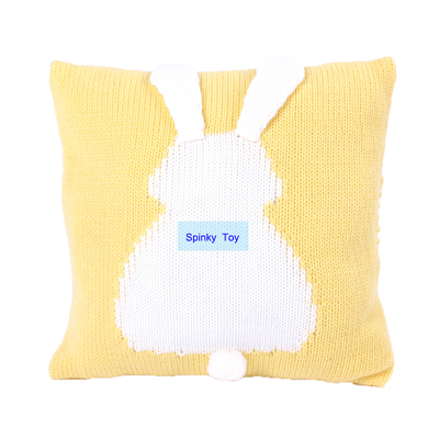 Knit Rabbit Throw Pillow