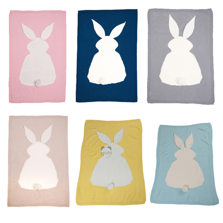 Baby Knit Blanket Rabbit Pattern