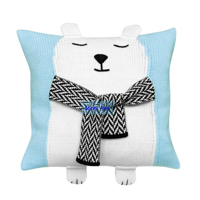 Knit Bear Throw Pillow